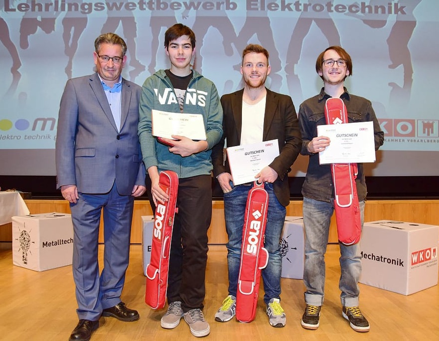 1. Platz beim Landes-Lehrlingswettbewerb der Elektrotechniker 2020